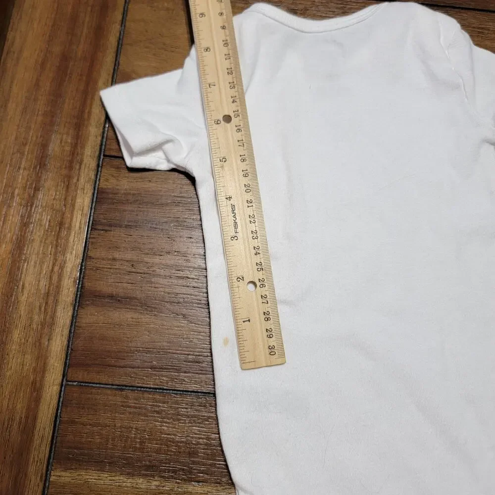 Set of 2 Carter's Child of Mine White Bodysuits - Size 12mo